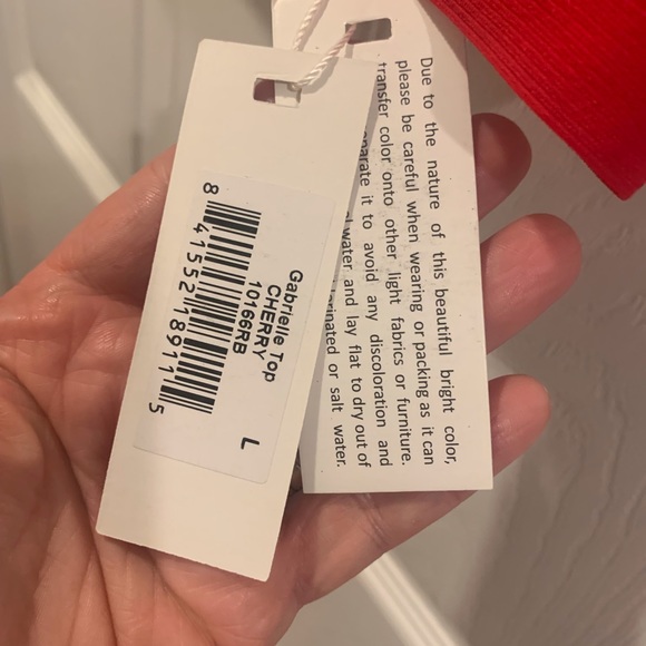 Frankies Bikinis Gabrielle Top Cherry Red Size L - Picture 4 of 4